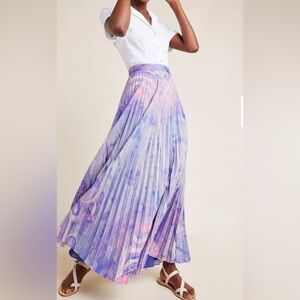 Anthropologie Purple Siddhartha
Bansal Marble Dyed Pleated Skirt Size 4
